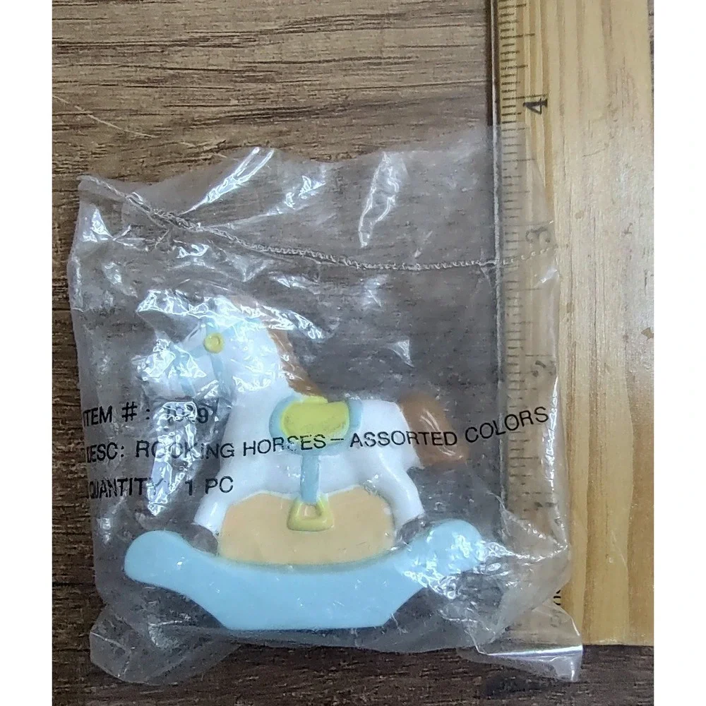 Vintage Decopac Rocking Horse Retro Figure Cake Topper 2.25